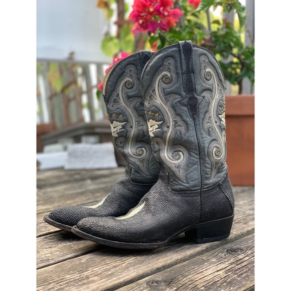 El General stingray leather cowboy boots